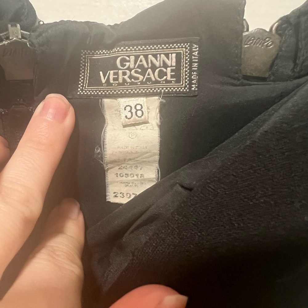 Versace vintage zipper strapless dress. Size 0 - Picture 3 of 5